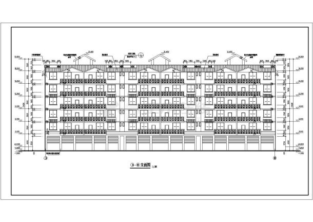 某地区六层坡屋顶住宅建筑设计施工图-图二