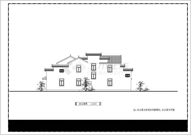福建两层混合结构村镇住宅建筑设计方案图-图二