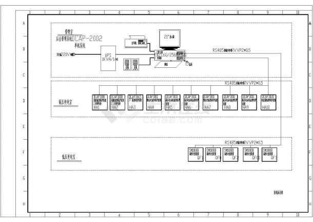 某地区防空港电气cad设计施工图-图二