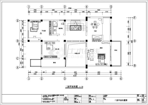 某地三层砖混结构别墅装饰设计施工图-图二