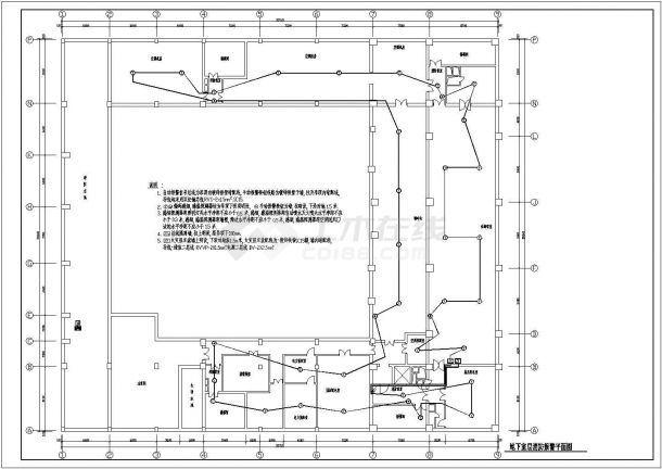 某地区会堂消防平面电气cad设计施工图-图二
