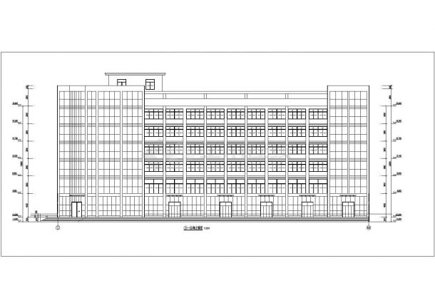 某7层混凝土框架结构综合办公楼建筑方案图-图一