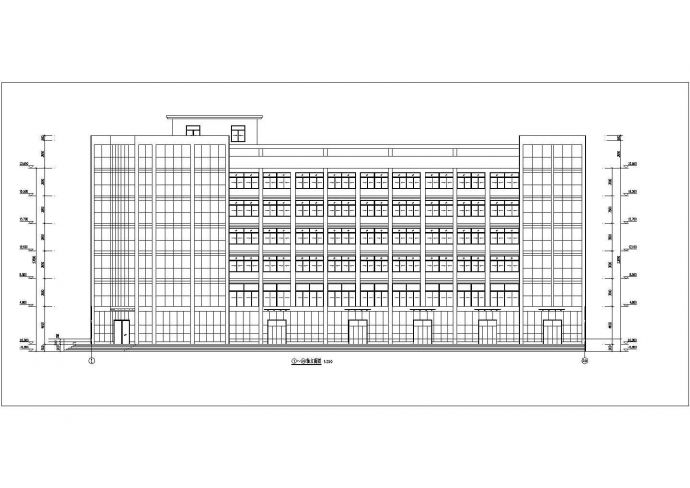 某7层混凝土框架结构综合办公楼建筑方案图_图1