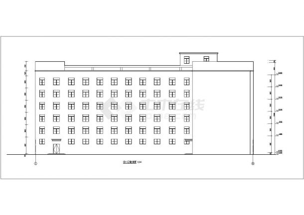 某7层混凝土框架结构综合办公楼建筑方案图-图二