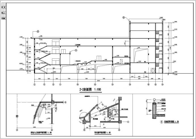某地5层混凝土框架结构剧院建筑施工图_图1