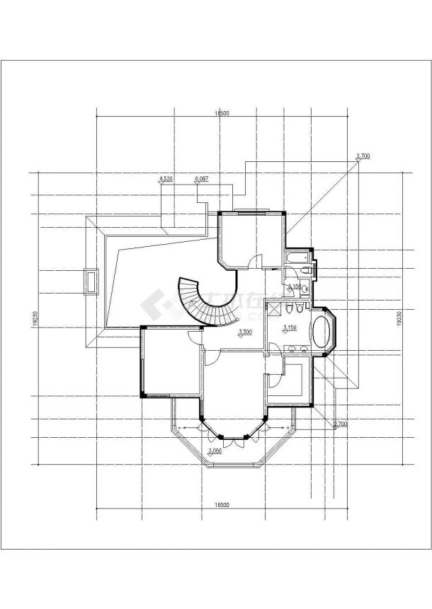 比较简单精美的别墅装修方案施工图（标注详细）-图二