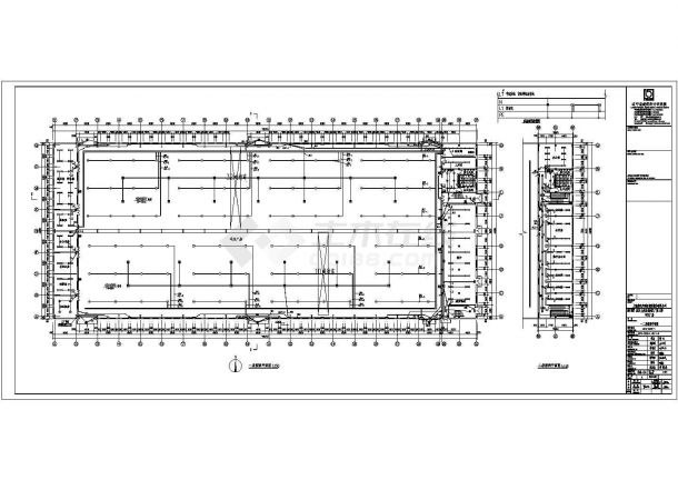 某一层大空间车间厂房电气设计施工图-图二