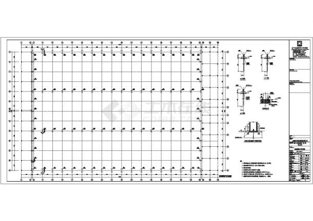 虎石台开发区上发门式钢架厂房结构施工图纸-图二