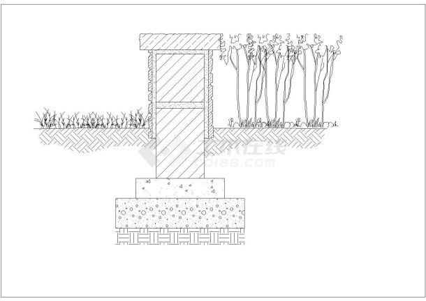 某别墅区园林景观规划设计施工图纸-图二