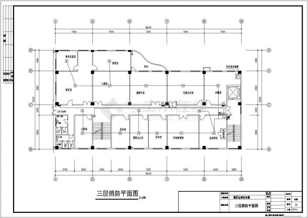 某地区某集团设备楼消防平面电气cad设计施工图-图二