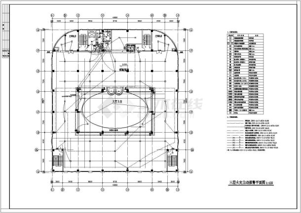 某地区试验用房火灾自动报警电气cad设计施工图-图一