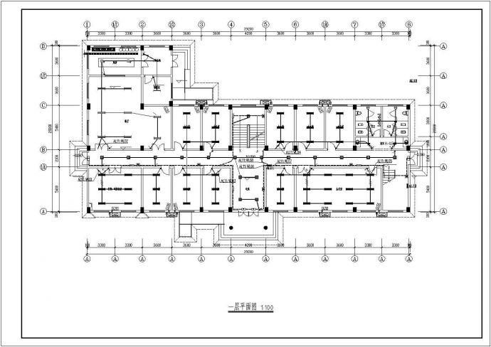 某地框架四层办公楼电气设计施工图纸_图1