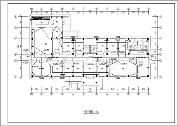 某地框架四层办公楼电气设计施工图纸-图二