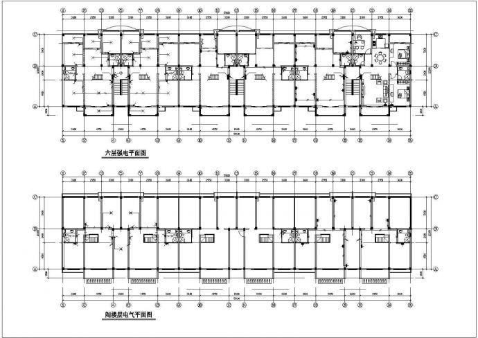 某住宅楼全套CAD电气平面施工设计图纸_图1