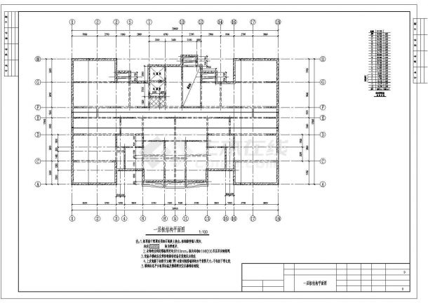 某地18层剪力墙结构住宅楼结构设计施工图-图一