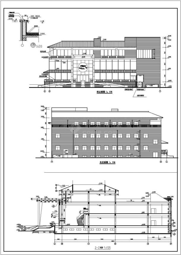 某城市利安达综合大楼建筑cad图-图一