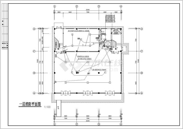 酒店全套详细施工与电气设计CAD图纸-图一
