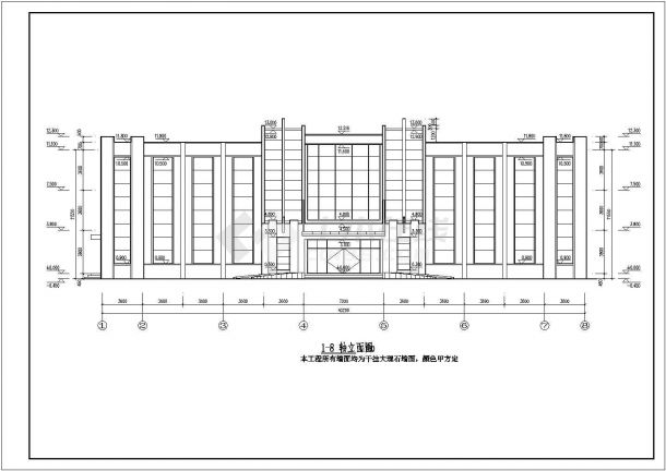 山东三层砖混结构办公楼建筑及结构施工图-图一