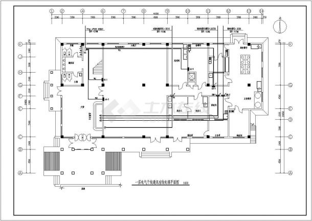 酒店全套详细电气cad施工平面图纸-图二