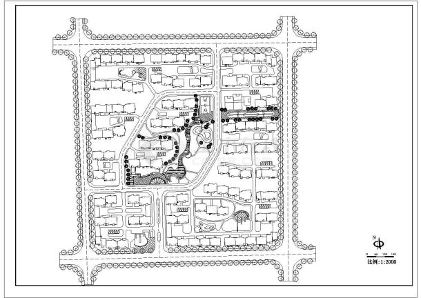 10个地方小区总体规划平面布置图-图二