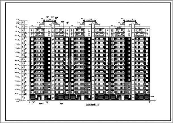 成都某18层住宅楼建筑设计施工图-图二