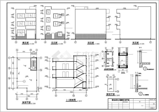 某地私人住宅建筑结构设计图（共4张）-图二