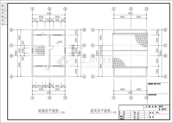 一套简单的私人住宅建筑CAD设计图-图二