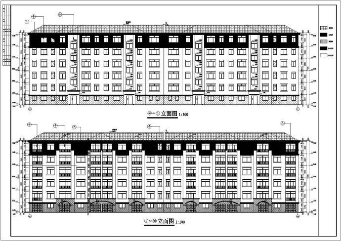 某小区砖混结构多层住宅楼建筑方案图_图1