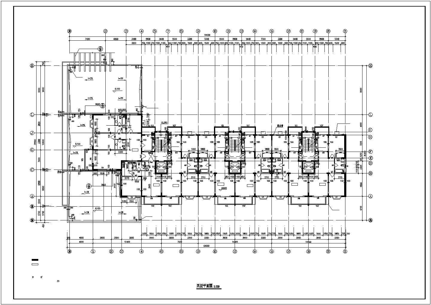 高层住宅房屋建筑施工CAD设计图纸
