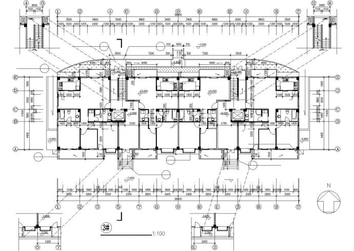 高层住宅房建筑施工全套CAD设计图纸_图1