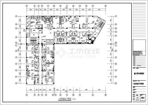 丽江阿丹阁酒店四层框架结构给排水工程施工图-图二