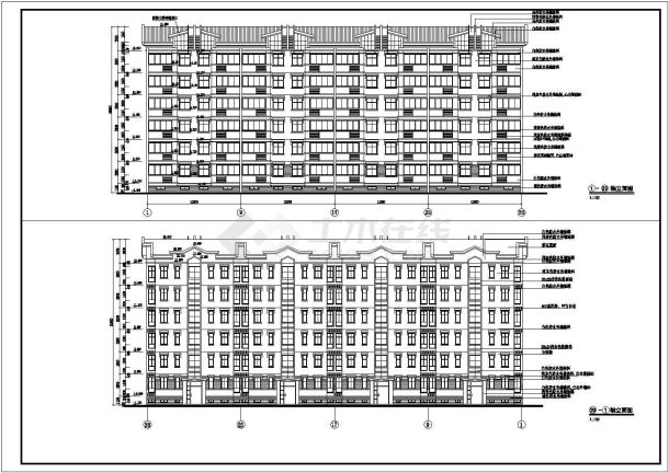 某多层住宅全套建筑施工CAD设计图纸-图一