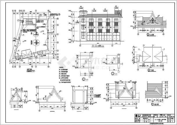 云南景洪市3层混凝土框架结构综合楼建筑施工图-图二