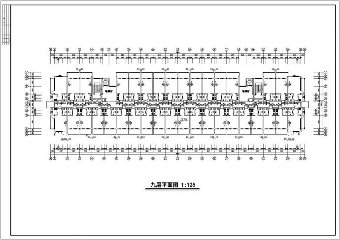小高层单身公寓建筑施工CAD设计图纸_图1