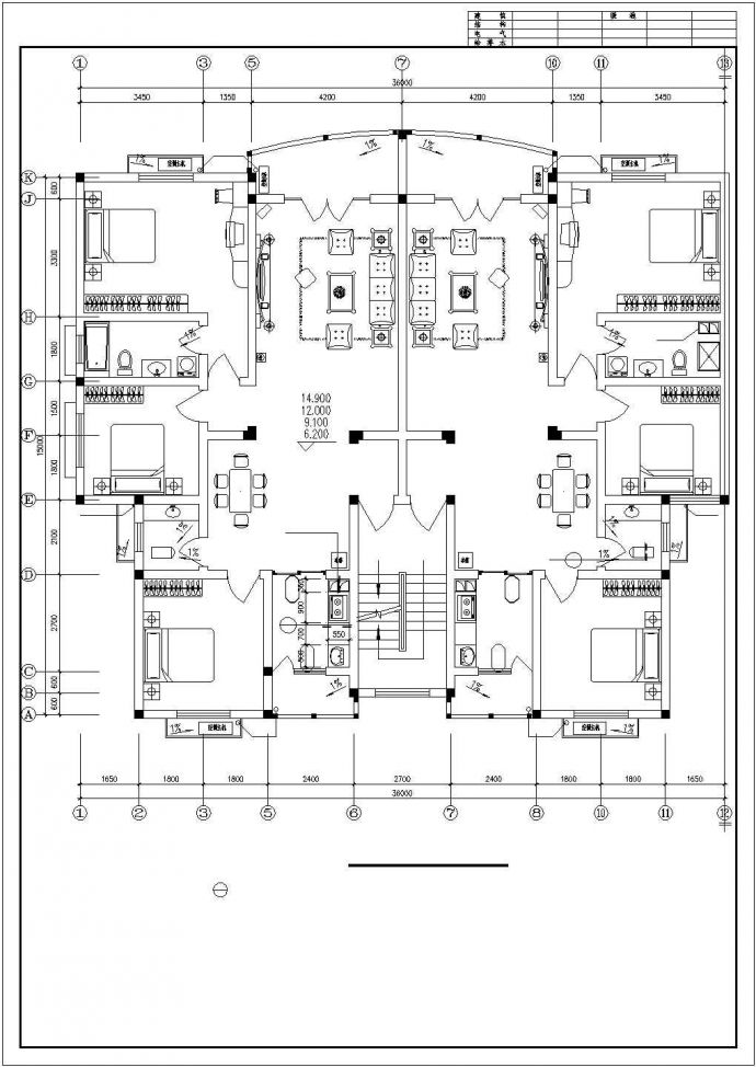 住宅小区全套建筑施工CAD设计图纸_图1
