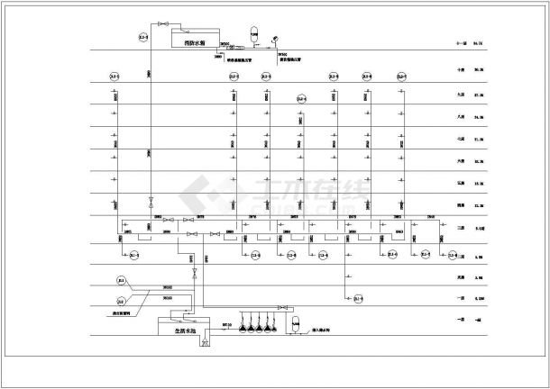 上海某大酒店全套详细电气设计施工CAD图纸-图二