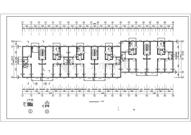 家园小区建筑施工CAD设计图纸方案-图二