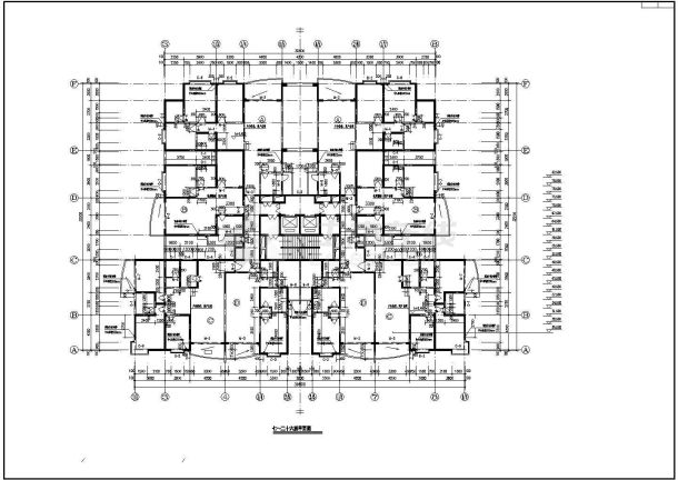 塔楼住宅标准层跃层平面CAD设计图纸-图一
