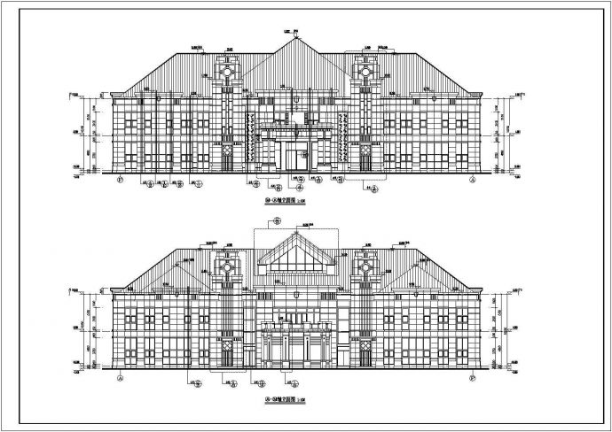 某2层混凝土框架结构会所建筑施工图_图1