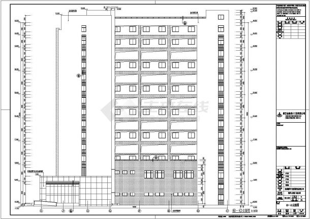 扬州某9层框架剪力墙结构大酒店综合楼建筑施工图-图二