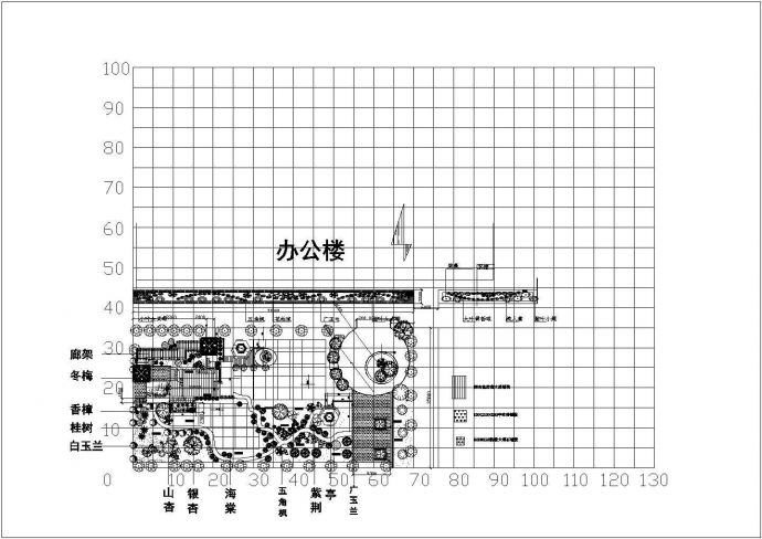 南京市粮库广场绿化工程设计施工图纸_图1