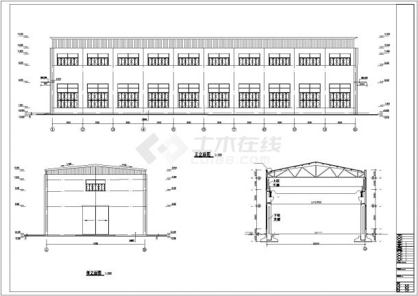 单层砼排架结构工业厂房课程设计图纸-图一