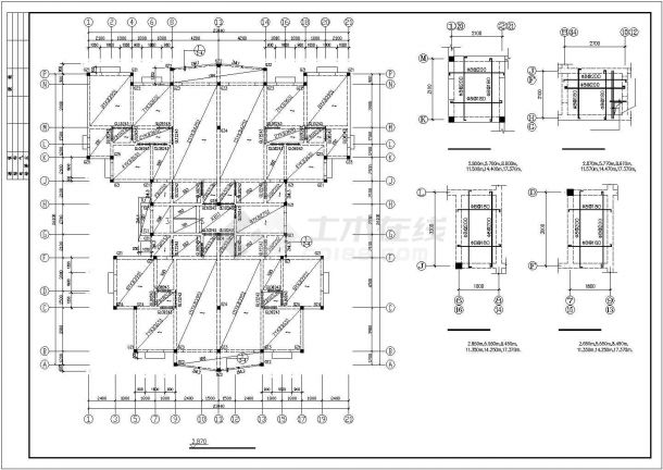 拆迁小区住宅楼施工CAD设计图纸-图一