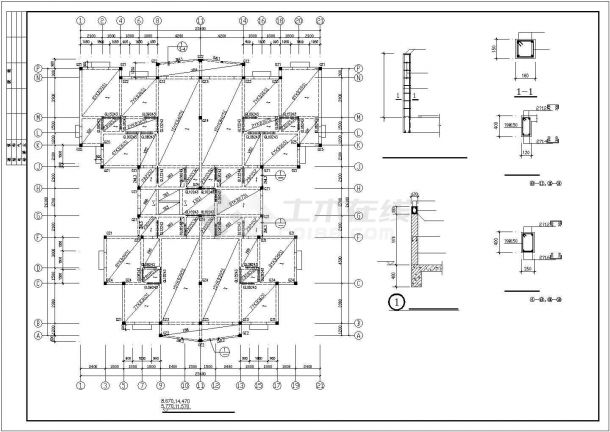 拆迁小区住宅楼施工CAD设计图纸-图二