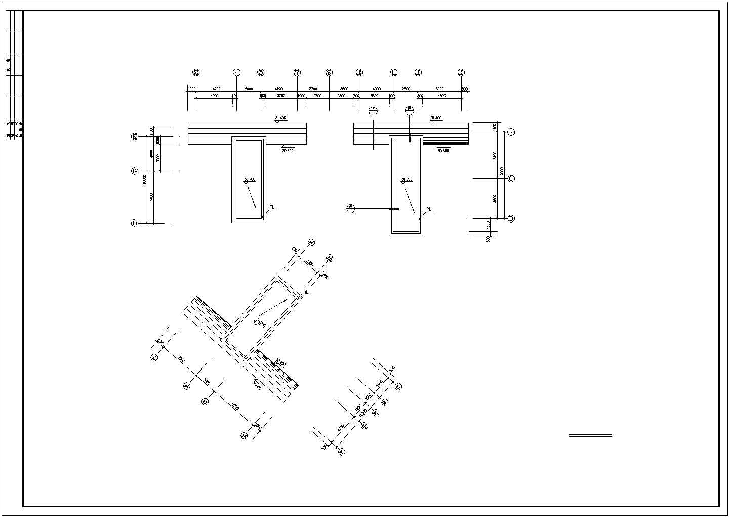 多层商住楼建筑施工CAD设计图纸全套