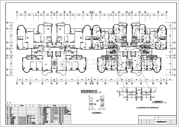 某18层商住楼全套电气CAD设计图纸-图二