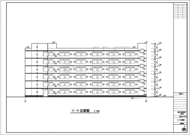 福永达腾相机厂1栋宿舍施工CAD设计图纸-图二