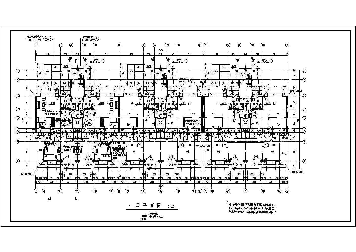某小高层住宅全套建筑设计施工CAD图纸