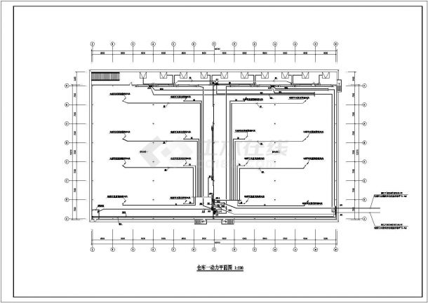 某地丙二类钢结构仓库电气设计施工图纸-图二