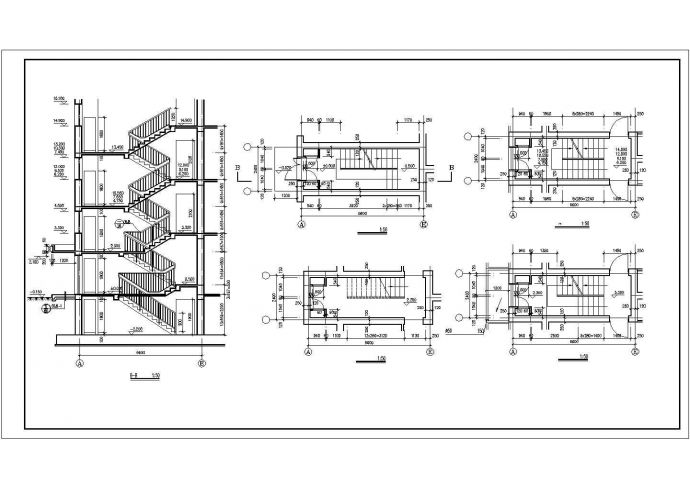 某住宅楼2栋建筑施工CAD设计图纸_图1